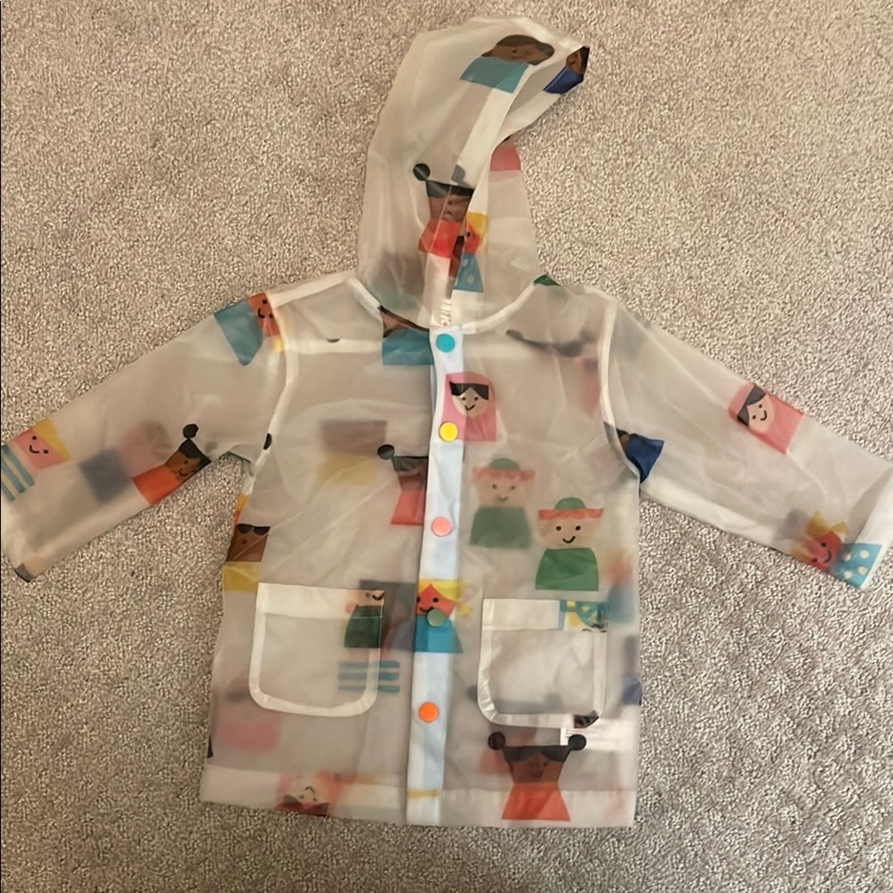 Colorful Clear Target Kids' Raincoat with Fun Characters